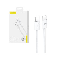 Cabo Foneng X110 Braided Tipo-C para Tipo-C 60W 1m Branco